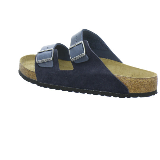 Birkenstock Arizona Herren Pantoletten Dunkelblau - 360° Ansicht