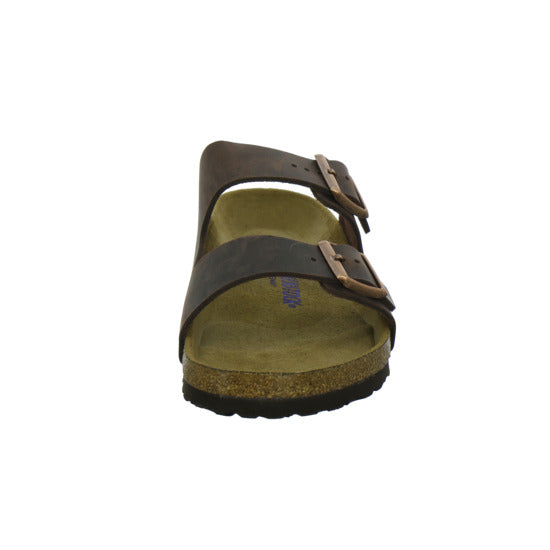 Birkenstock Arizona Weichbettung Herren Pantoletten Dunkelbraun - 360° Ansicht