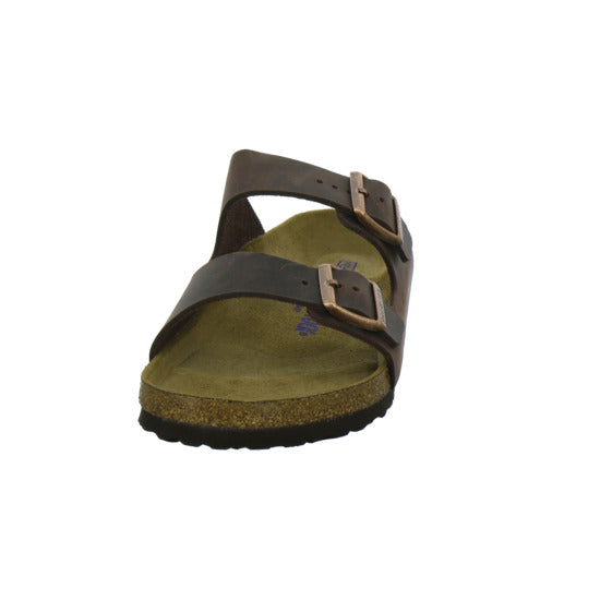 Birkenstock Arizona Weichbettung Herren Pantoletten Dunkelbraun - 360° Ansicht