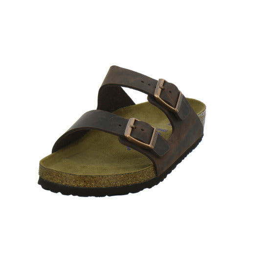 Birkenstock Arizona Weichbettung Herren Pantoletten Dunkelbraun - 360° Ansicht