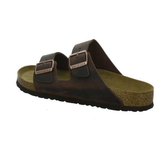 Birkenstock Arizona Weichbettung Herren Pantoletten Dunkelbraun - 360° Ansicht