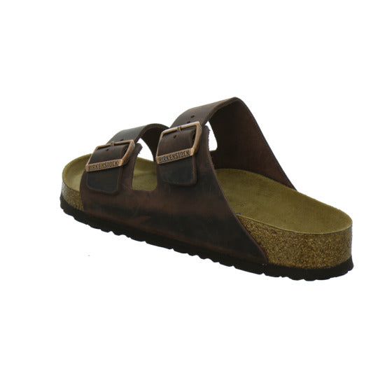 Birkenstock Arizona Weichbettung Herren Pantoletten Dunkelbraun - 360° Ansicht