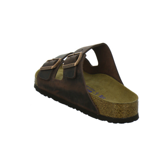 Birkenstock Arizona Weichbettung Herren Pantoletten Dunkelbraun - 360° Ansicht