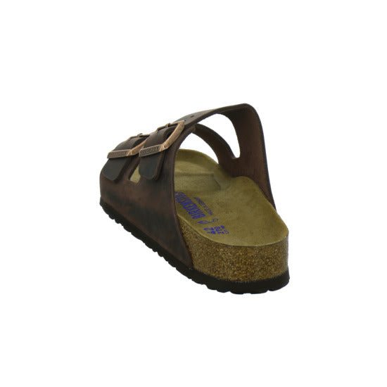Birkenstock Arizona Weichbettung Herren Pantoletten Dunkelbraun - 360° Ansicht