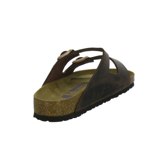Birkenstock Arizona Weichbettung Herren Pantoletten Dunkelbraun - 360° Ansicht