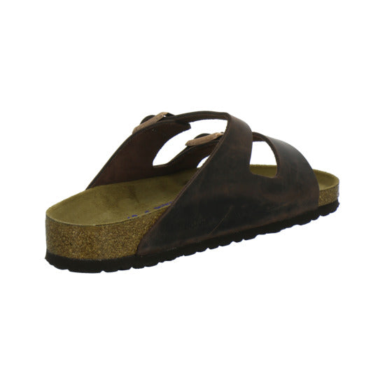 Birkenstock Arizona Weichbettung Herren Pantoletten Dunkelbraun - 360° Ansicht