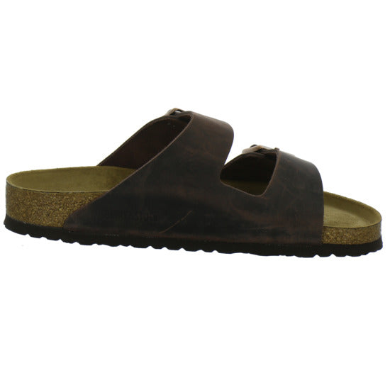 Birkenstock Arizona Weichbettung Herren Pantoletten Dunkelbraun - 360° Ansicht