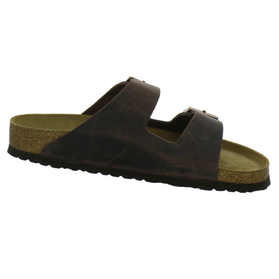 Birkenstock Arizona Weichbettung Herren Pantoletten Dunkelbraun - 360° Ansicht