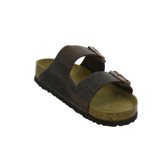 Birkenstock Arizona Weichbettung Herren Pantoletten Dunkelbraun - 360° Ansicht