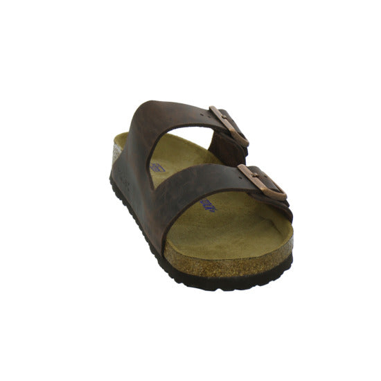 Birkenstock Arizona Weichbettung Herren Pantoletten Dunkelbraun - 360° Ansicht