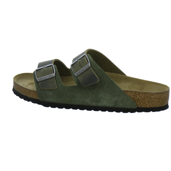 Birkenstock Arizona Herren Pantoletten oliv - 360° Ansicht
