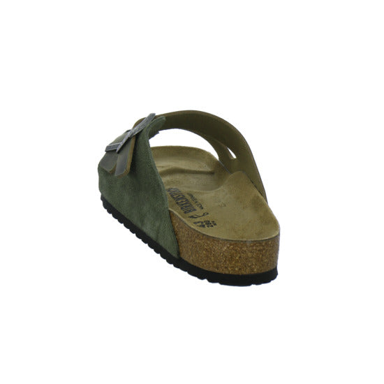 Birkenstock Arizona Herren Pantoletten oliv - 360° Ansicht