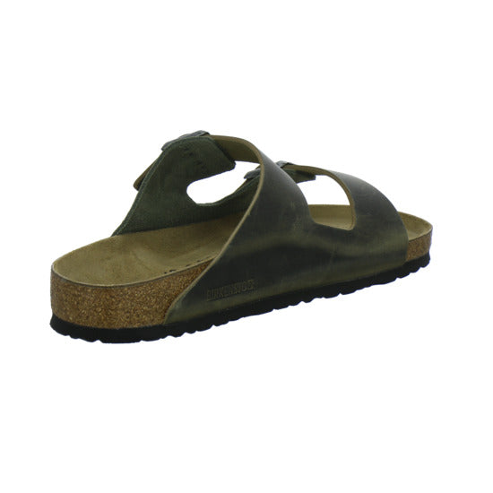Birkenstock Arizona Herren Pantoletten oliv - 360° Ansicht
