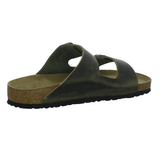 Birkenstock Arizona Herren Pantoletten oliv - 360° Ansicht