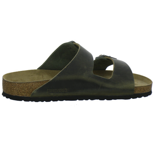 Birkenstock Arizona Herren Pantoletten oliv - 360° Ansicht