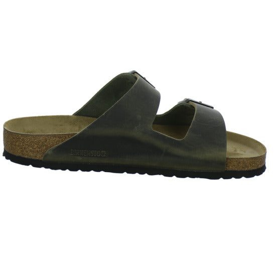 Birkenstock Arizona Herren Pantoletten oliv - 360° Ansicht