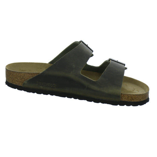 Birkenstock Arizona Herren Pantoletten oliv - 360° Ansicht