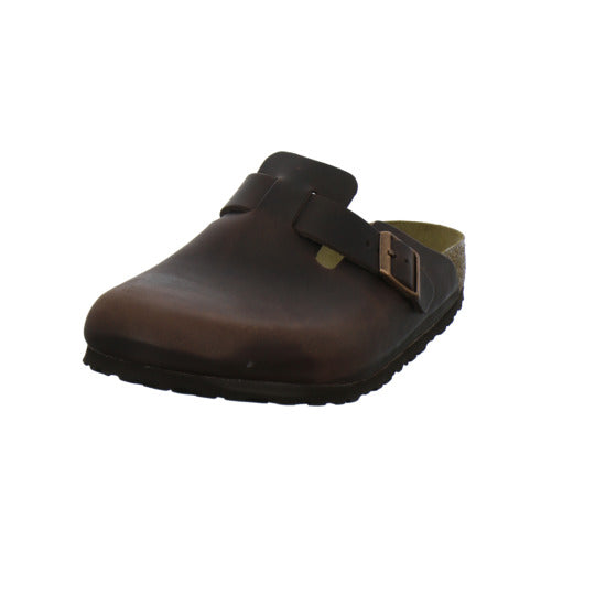 Birkenstock Boston Herren Pantoletten Dunkelbraun - 360° Ansicht