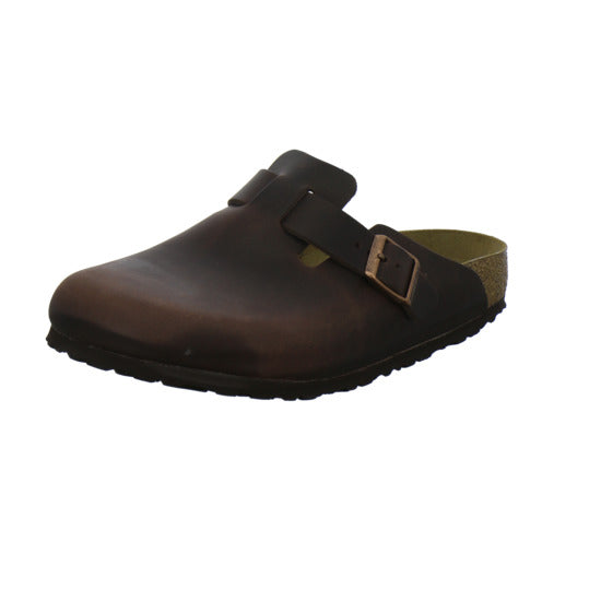 Birkenstock Boston Herren Pantoletten Dunkelbraun - 360° Ansicht