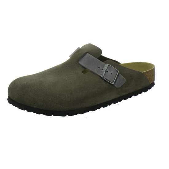 Birkenstock Boston Herren Pantoletten Anthrazit - 360° Ansicht