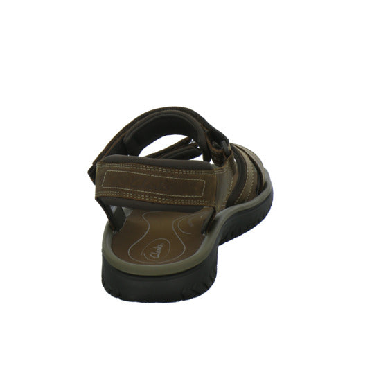 Clarks Wesley Shore Herren Sandaletten Dunkelbraun - 360° Ansicht