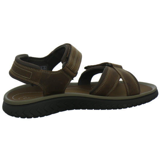 Clarks Wesley Shore Herren Sandaletten Dunkelbraun - 360° Ansicht