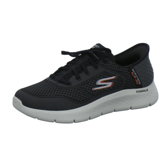 Skechers Go Walk Slip-Ins Schnürhalbschuhe Schwarz - 360° Ansicht