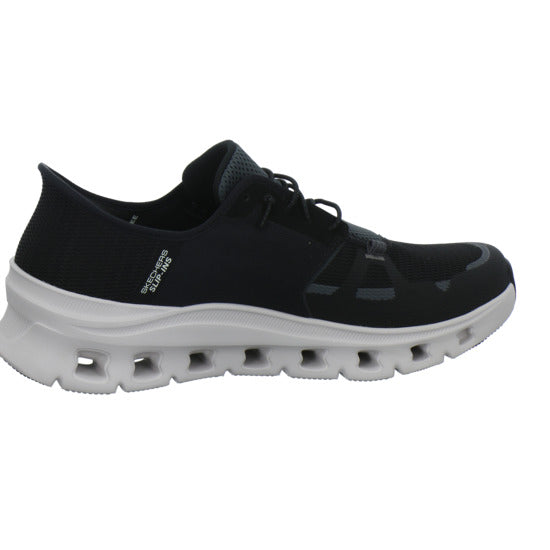 Skechers Glide Step Schnürhalbschuhe Schwarz - 360° Ansicht