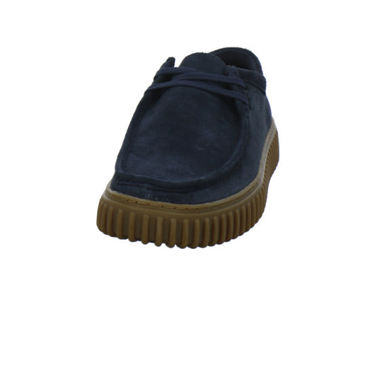 Clarks Torhill Schnürhalbschuhe Dunkelblau - 360° Ansicht