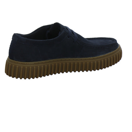 Clarks Torhill Schnürhalbschuhe Dunkelblau - 360° Ansicht