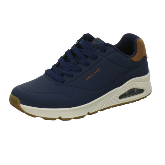 Skechers UNO Schnürhalbschuhe Dunkelblau - 360° Ansicht