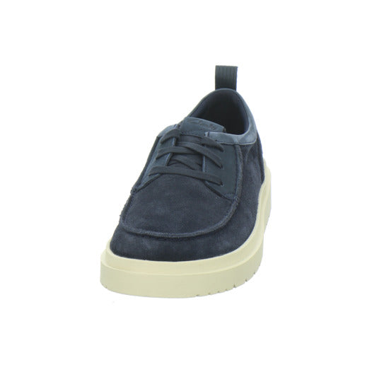 Clarks Polden Moc Schnürhalbschuhe Dunkelblau - 360° Ansicht