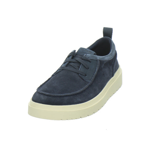 Clarks Polden Moc Schnürhalbschuhe Dunkelblau - 360° Ansicht