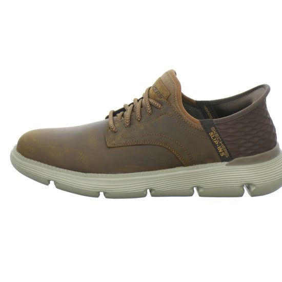 Skechers Garza Slip Ins Schnürhalbschuhe Mittelbraun - 360° Ansicht