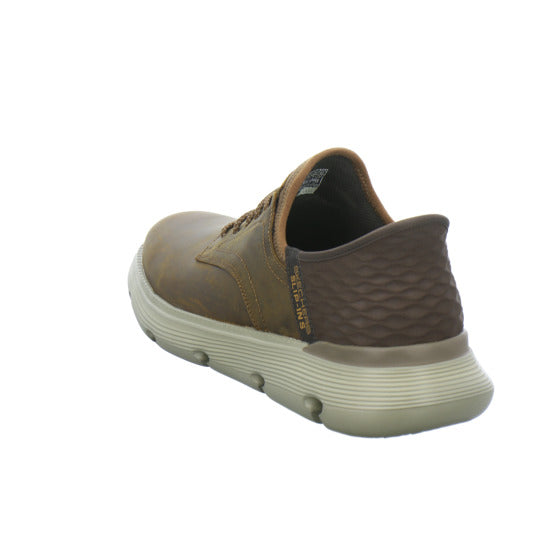 Skechers Garza Slip Ins Schnürhalbschuhe Mittelbraun - 360° Ansicht