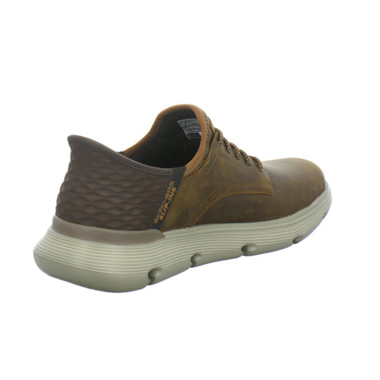 Skechers Garza Slip Ins Schnürhalbschuhe Mittelbraun - 360° Ansicht