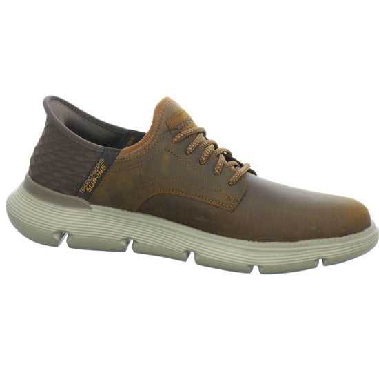 Skechers Garza Slip Ins Schnürhalbschuhe Mittelbraun - 360° Ansicht