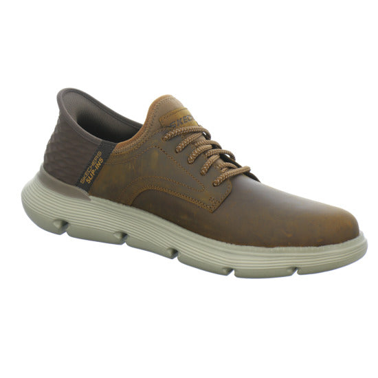 Skechers Garza Slip Ins Schnürhalbschuhe Mittelbraun - 360° Ansicht