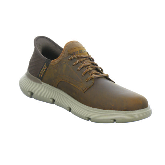 Skechers Garza Slip Ins Schnürhalbschuhe Mittelbraun - 360° Ansicht