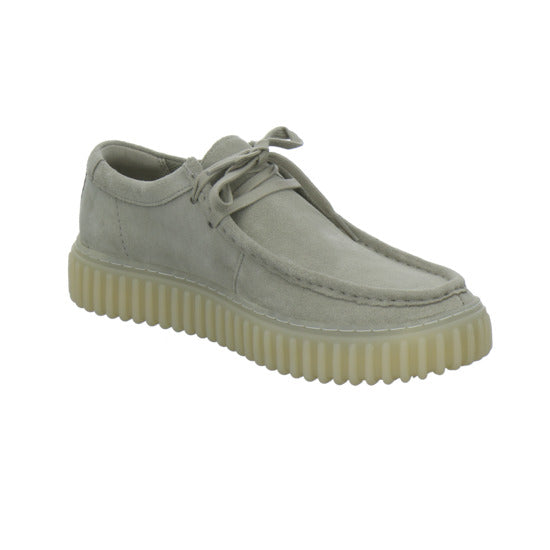 Clarks Torhill Schnürhalbschuhe Hellgrau - 360° Ansicht