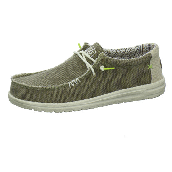 Hey Dude Wally Braided Schnürhalbschuhe oliv - 360° Ansicht