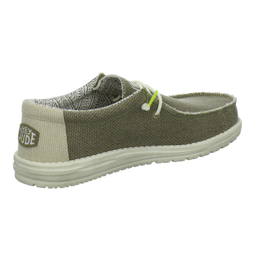 Hey Dude Wally Braided Schnürhalbschuhe oliv - 360° Ansicht
