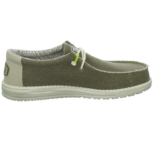 Hey Dude Wally Braided Schnürhalbschuhe oliv - 360° Ansicht
