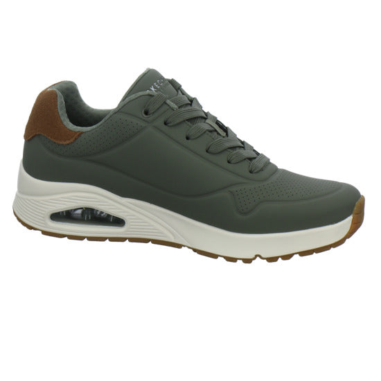Skechers UNO Schnürhalbschuhe oliv - 360° Ansicht