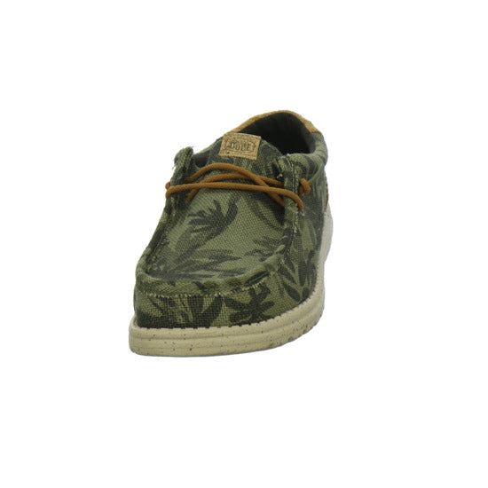 Hey Dude Wally Palm Jute Schnürhalbschuhe oliv - 360° Ansicht