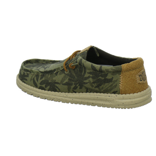 Hey Dude Wally Palm Jute Schnürhalbschuhe oliv - 360° Ansicht