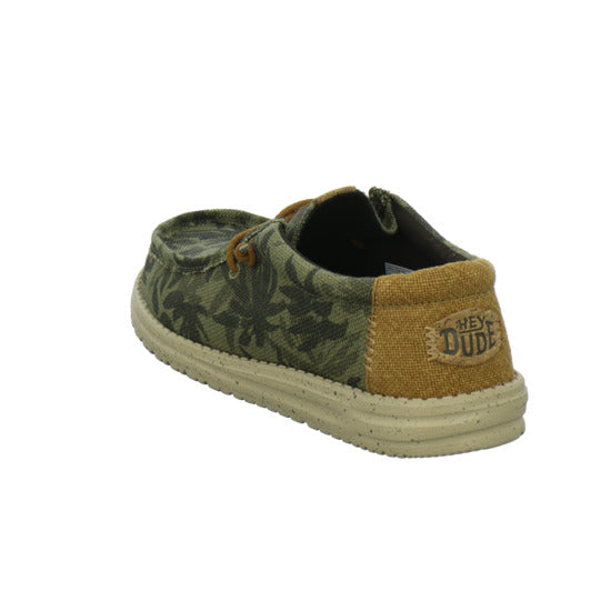 Hey Dude Wally Palm Jute Schnürhalbschuhe oliv - 360° Ansicht