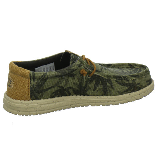 Hey Dude Wally Palm Jute Schnürhalbschuhe oliv - 360° Ansicht