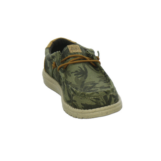 Hey Dude Wally Palm Jute Schnürhalbschuhe oliv - 360° Ansicht
