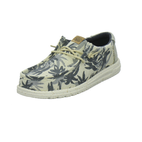 Hey Dude Wally Palm Jute Schnürhalbschuhe Beige-kombi - 360° Ansicht